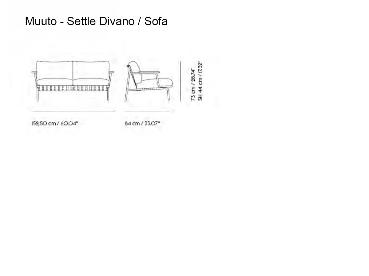 Muuto Settle Sofa 2 Seater Outdoor