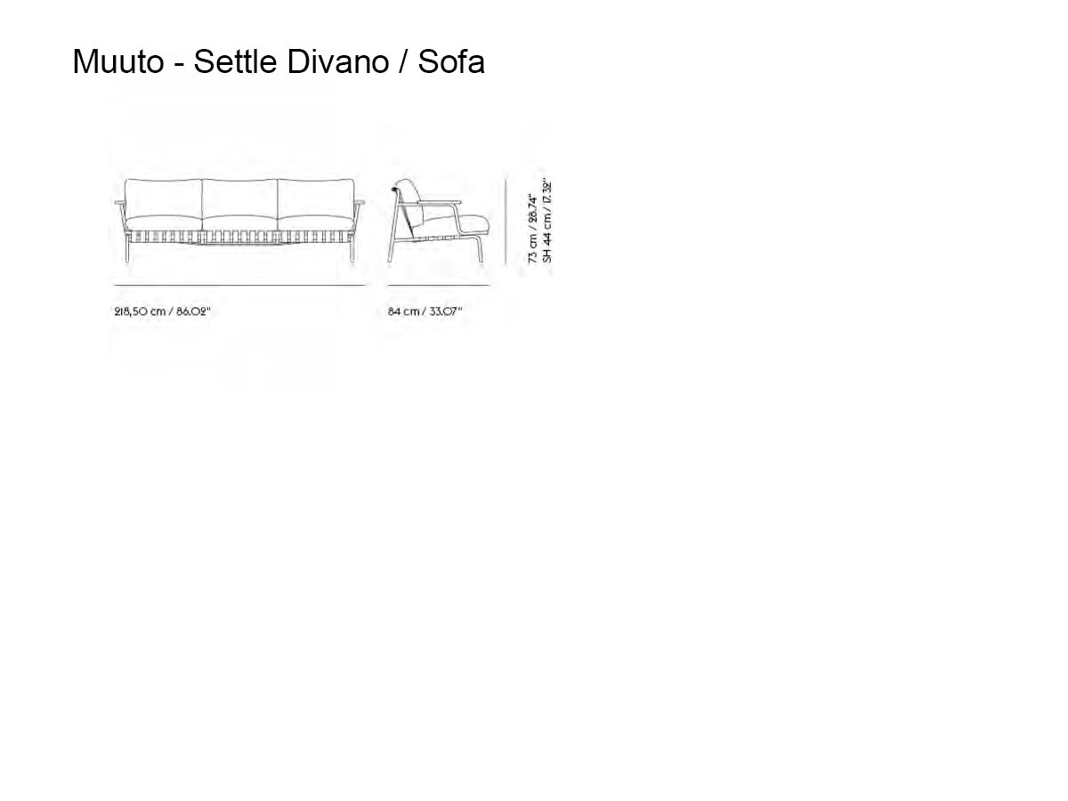 Muuto Settle Sofa 3 Seater Outdoor
