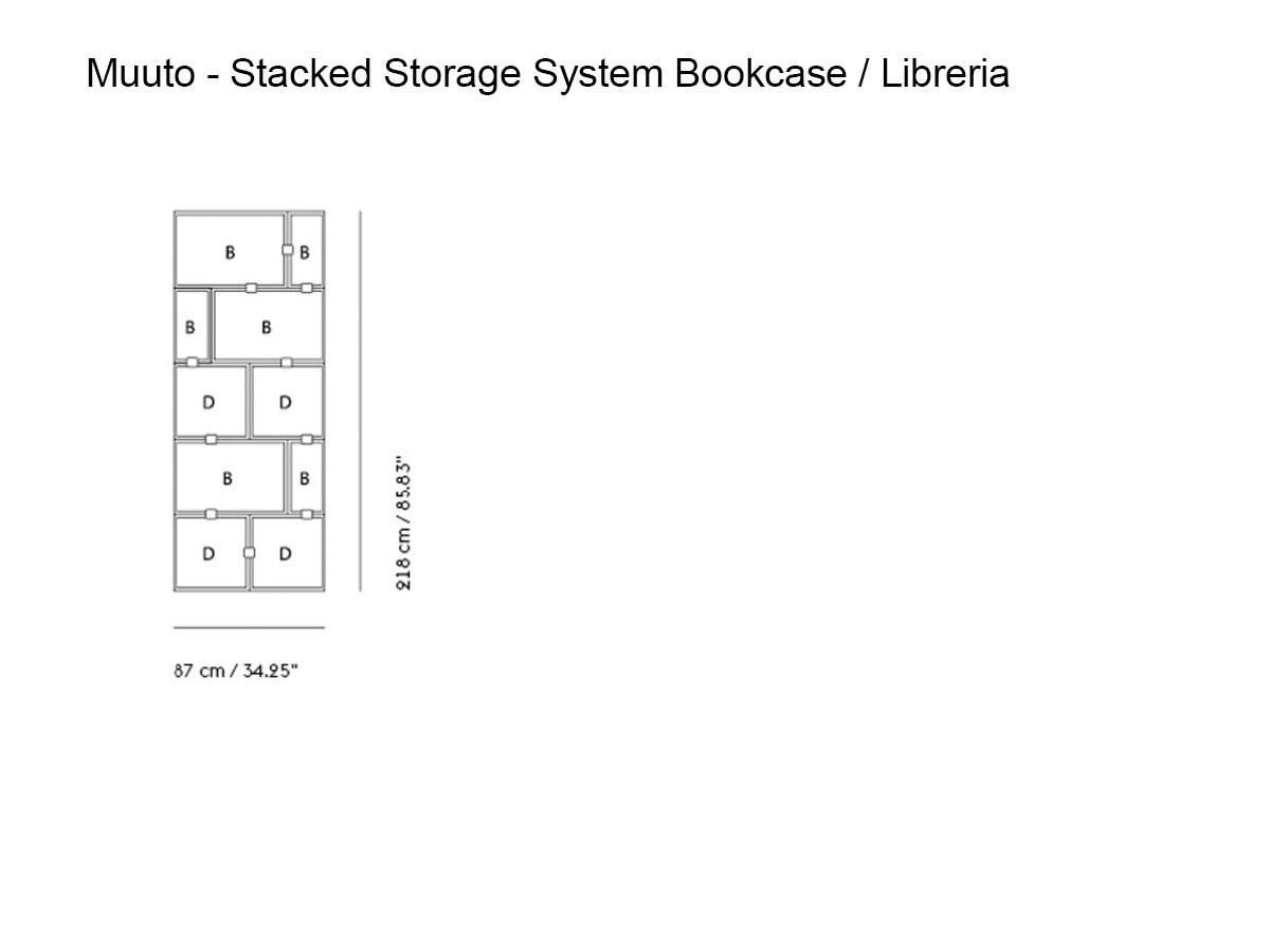Muuto Stacked Storage System Bookcase Configuration 8