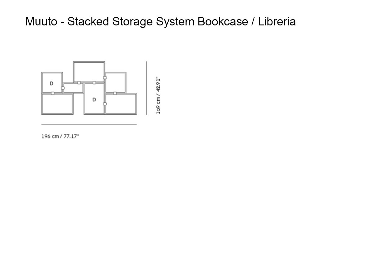 Muuto Stacked Storage System Bookcase Configuration 6