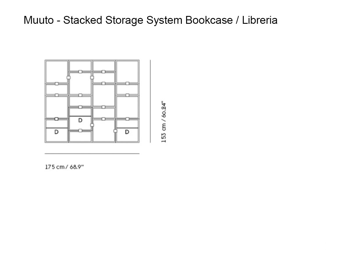 Muuto Stacked Storage System Bookcase Configuration 4