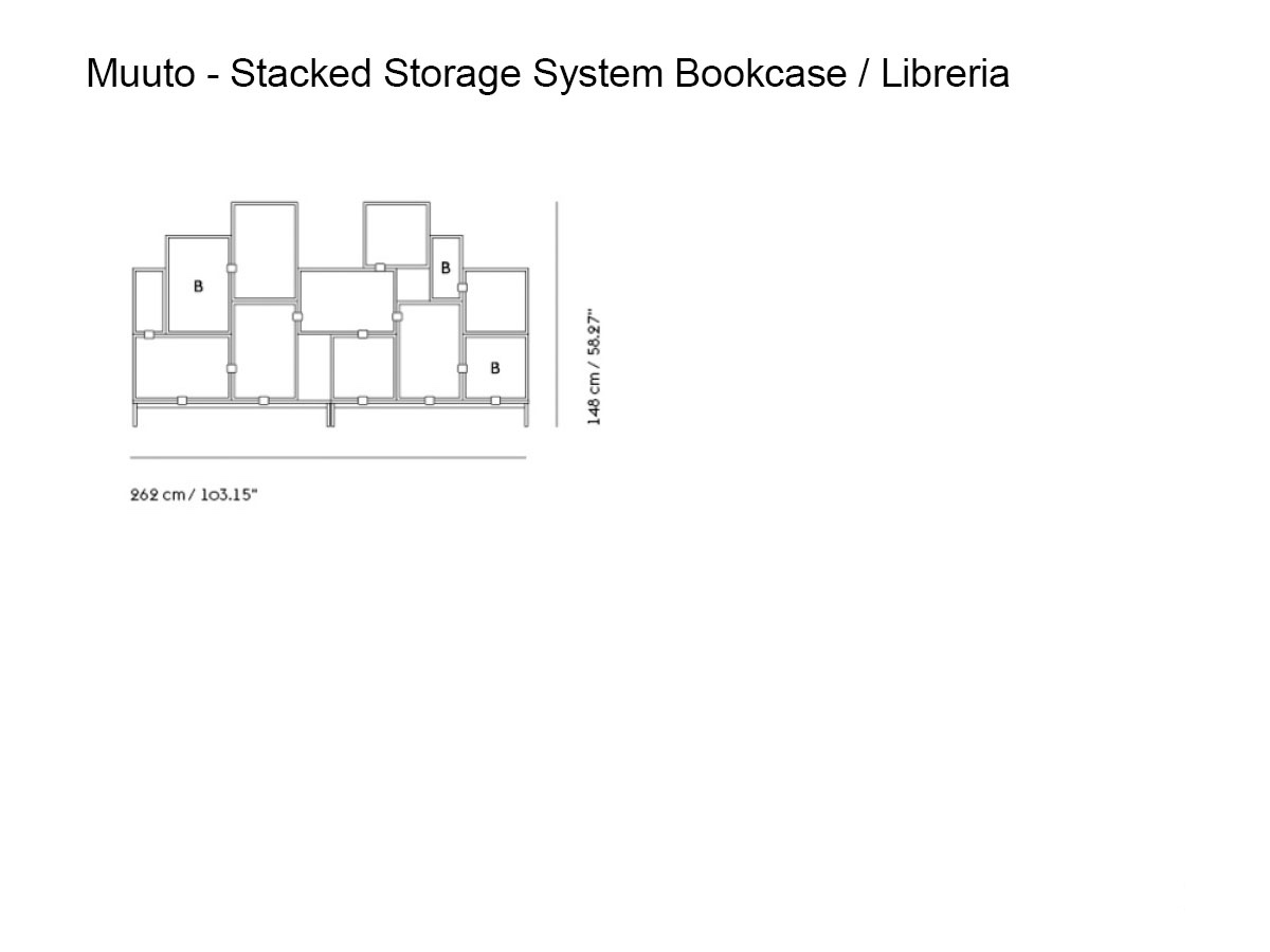 Muuto Stacked Storage System Bookcase Configuration 3