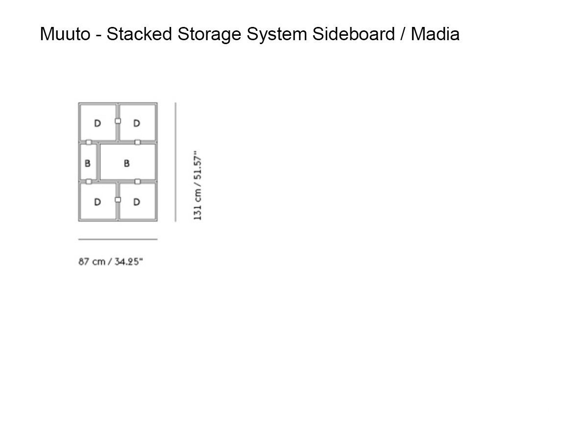 Muuto Stacked Storage System Sideboard Configuration 4