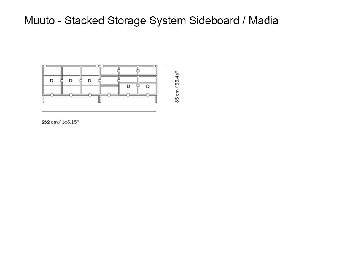 Muuto Stacked Storage System Sideboard Configuration 2