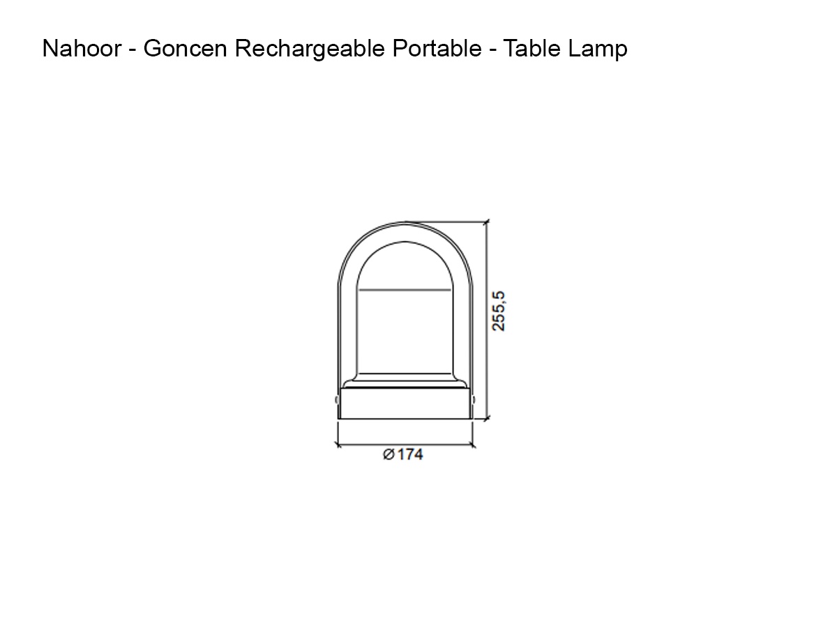 Nahoor Goncen Rechargeable Portable Table Lamp