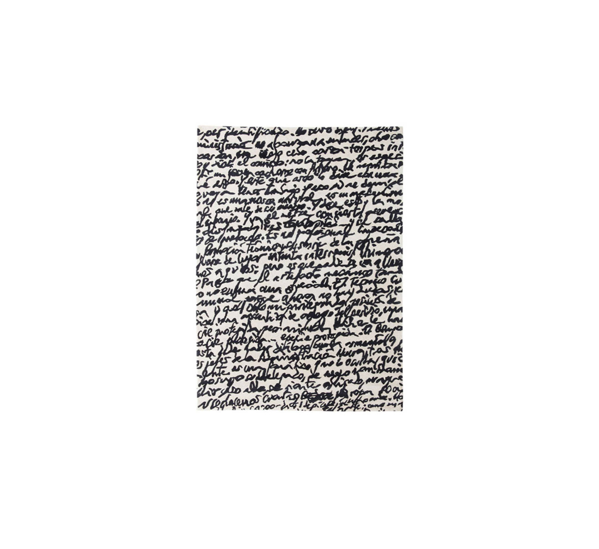 nanimarquina Black On White Manuscrit Rug