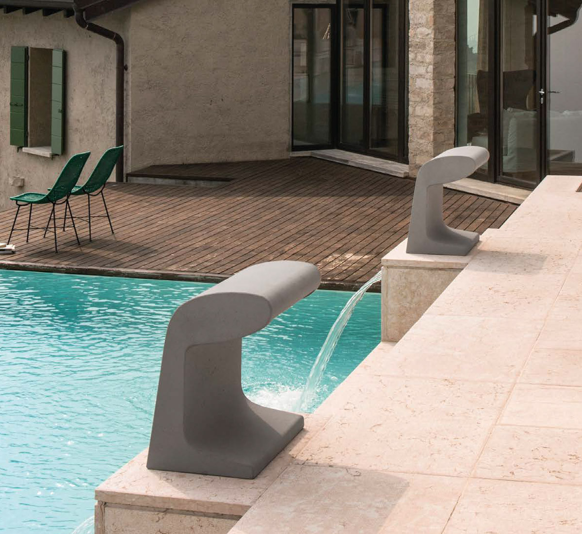 Nemo Borne Beton Grand Outdoor Floor Lamp