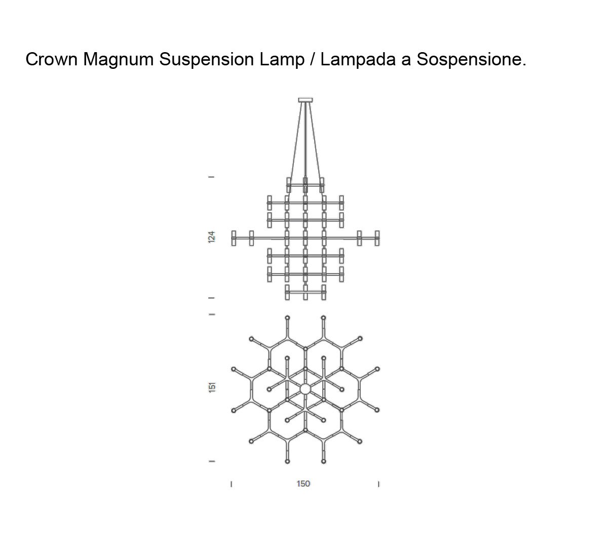 Nemo Crown Suspension Lamp Magnum