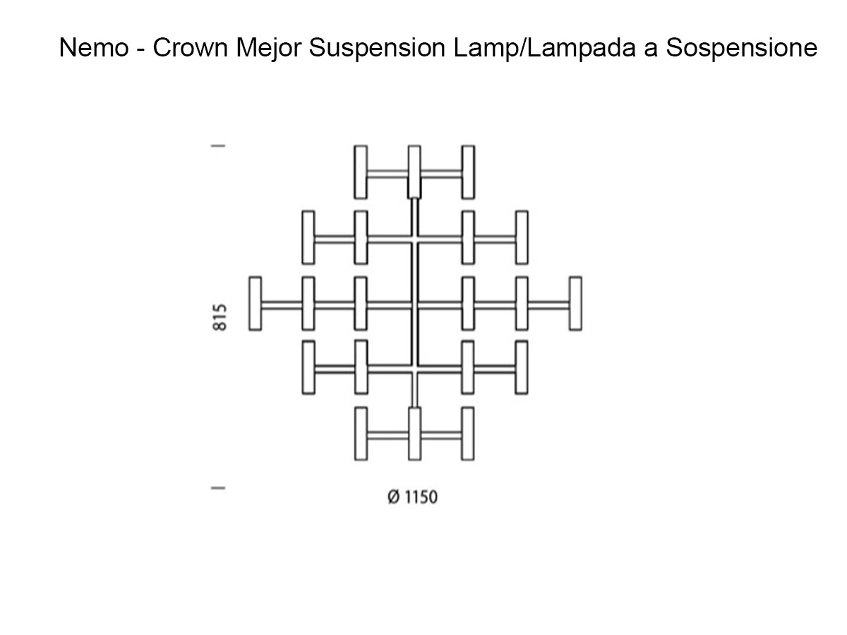 Nemo Crown Major Polished Pendant Lamp