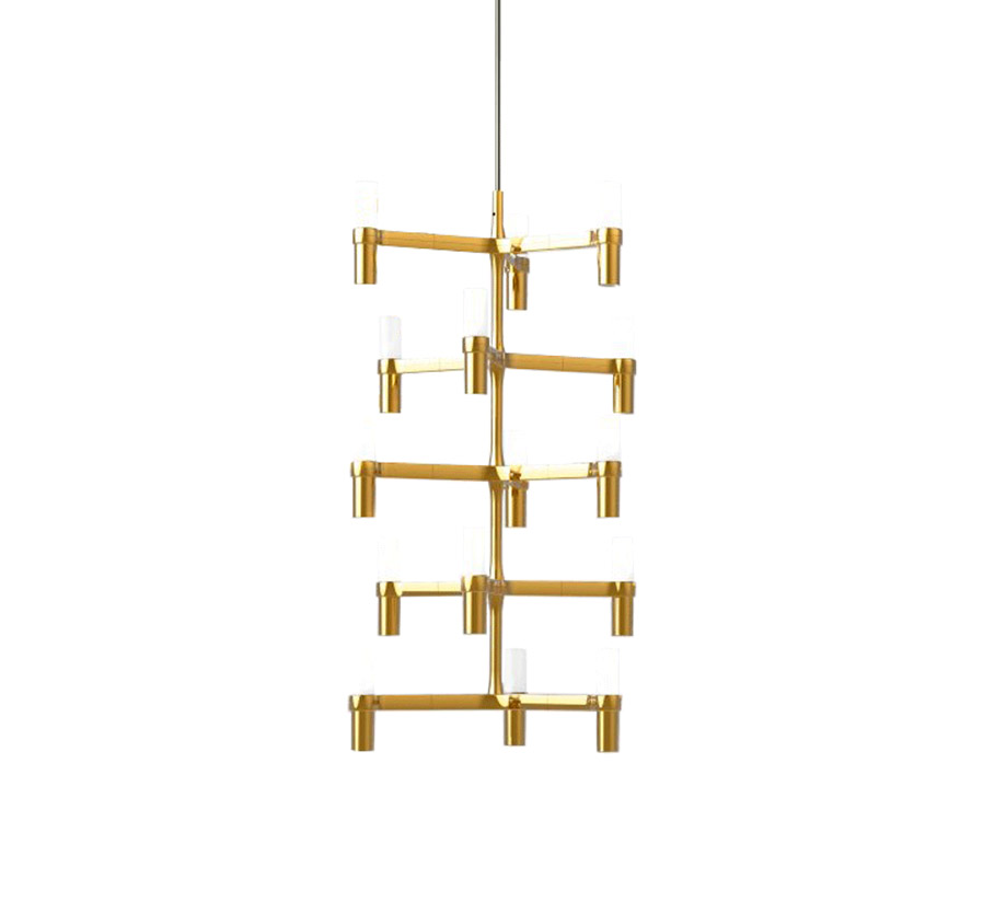 Nemo Crown Multi Gold Pendant Lamp