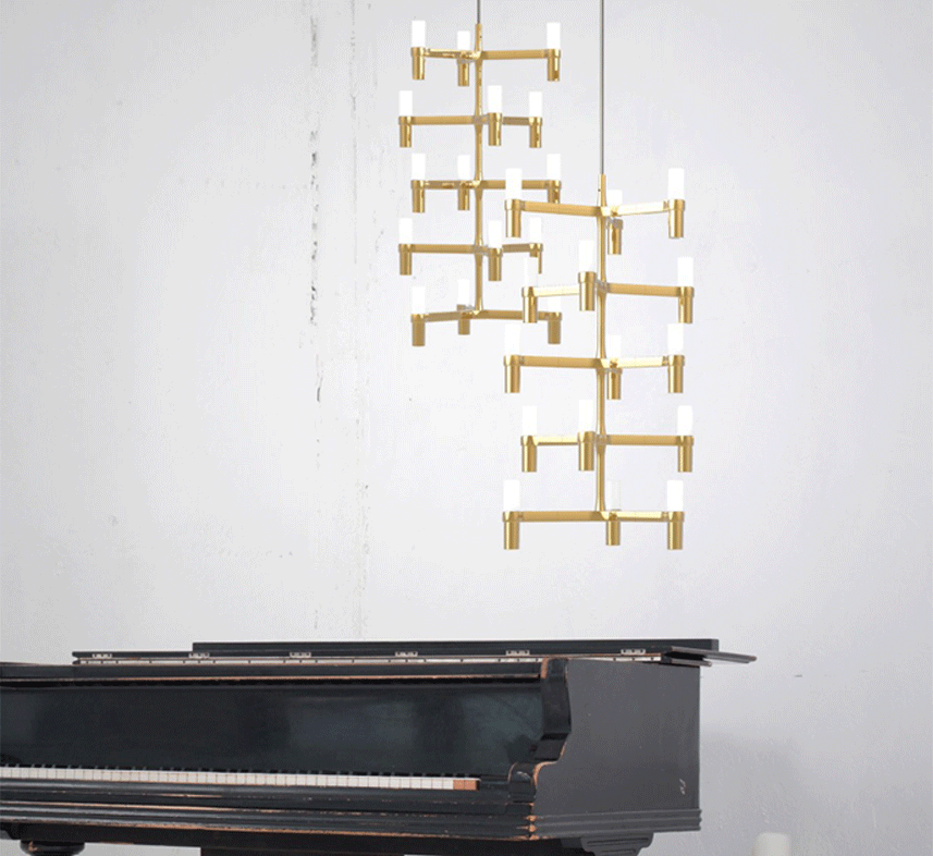 Nemo Crown Multi Gold Pendant Lamp
