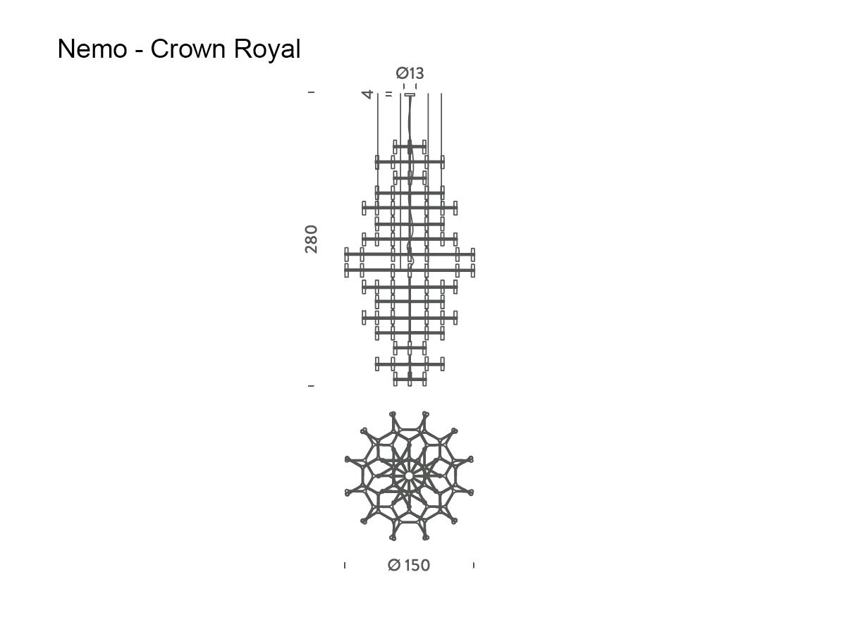 Nemo Crown Suspension Lamp Royal