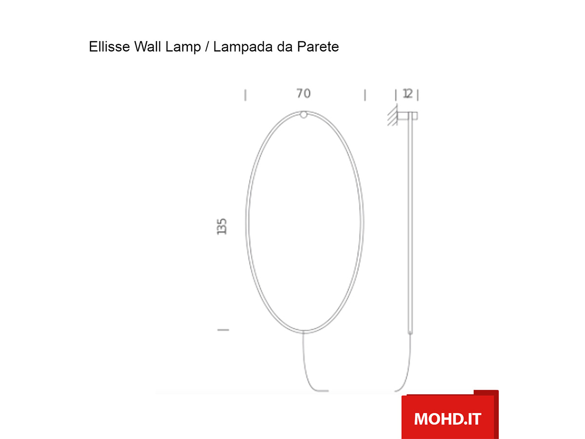 Nemo Ellisse Wall Lamp Black