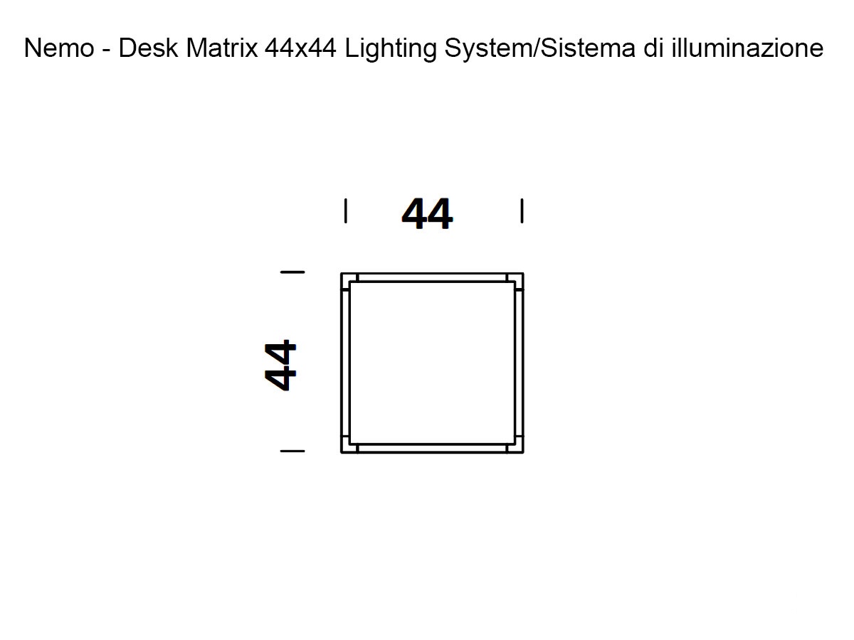 Архитектурный светильник Nemo Desk Matrix 44x44, вертикальный