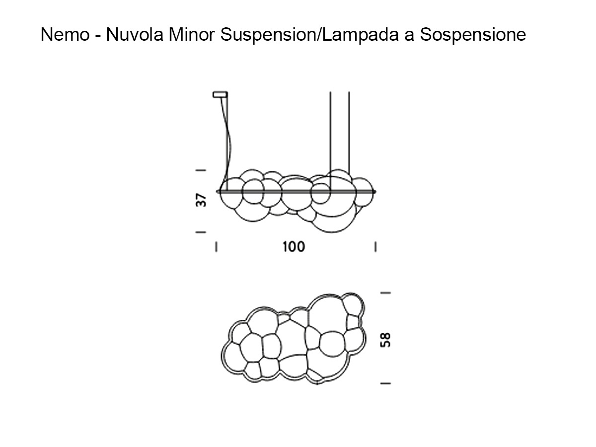 Nemo Nuvola Minor Suspension Lamp
