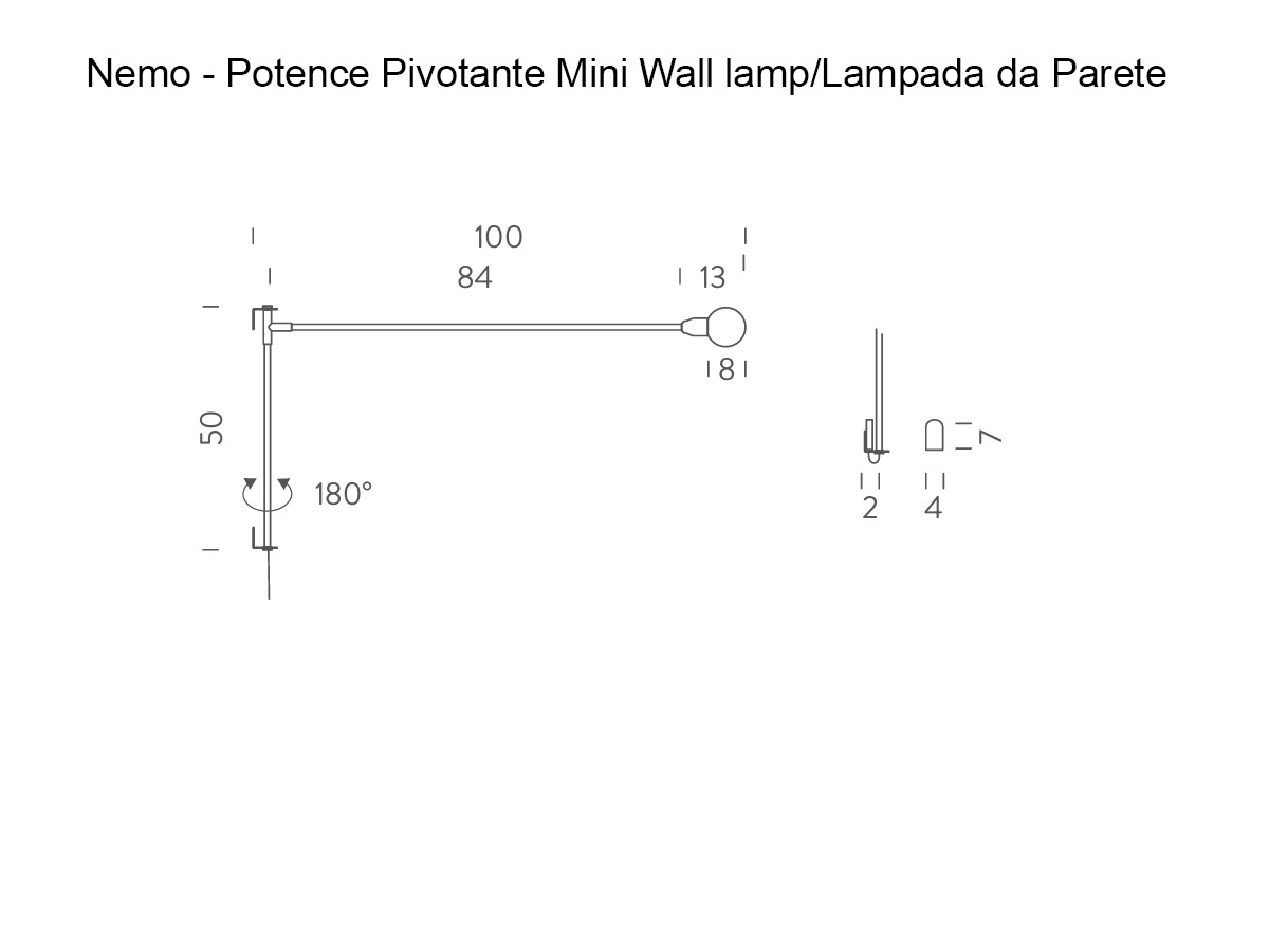 Бра Nemo Potence Pivotante Mini