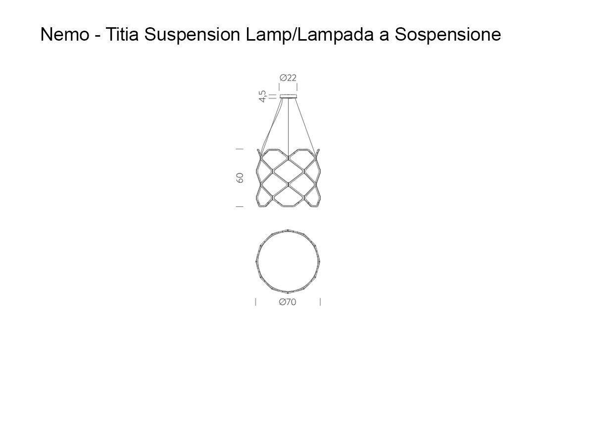 Nemo Titia Suspension Lamp