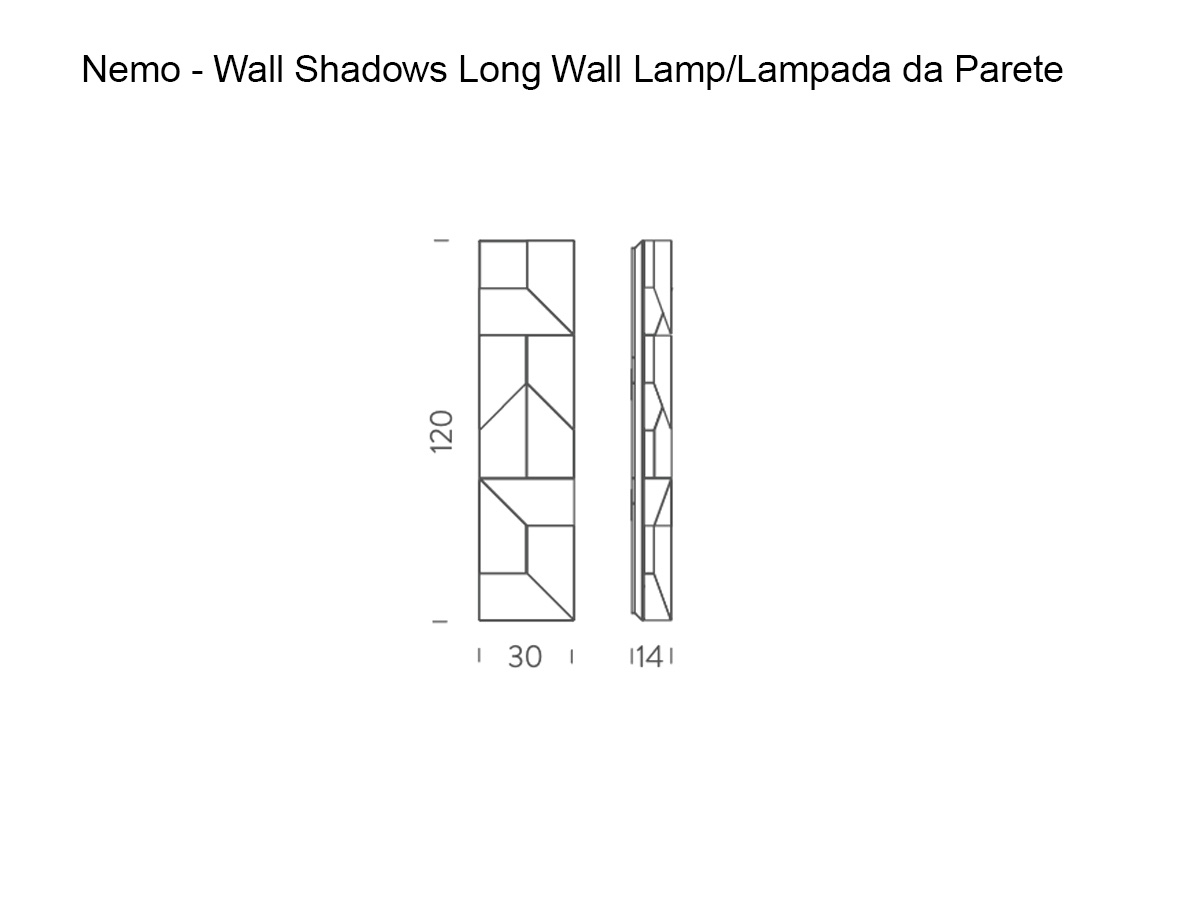 Nemo Wall Shadows Long Wall Lamp