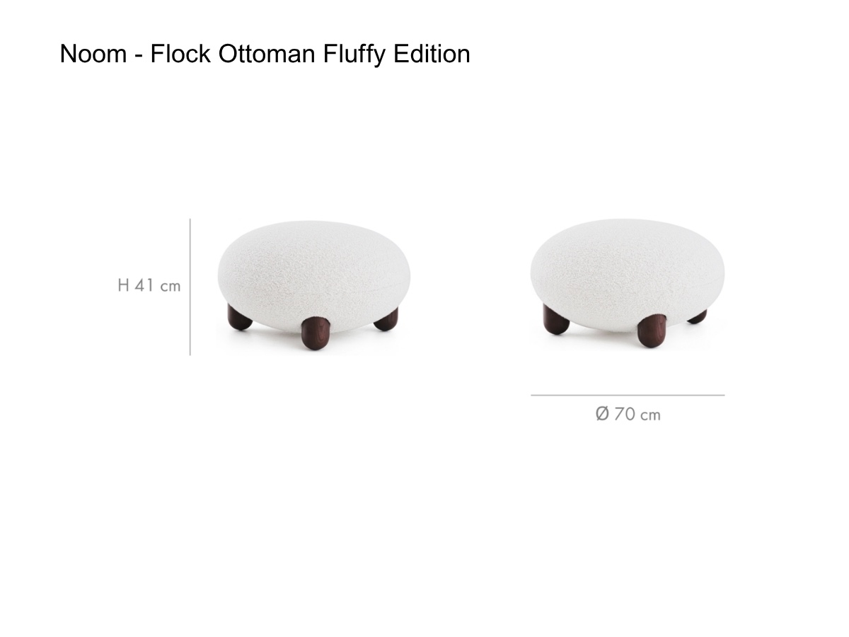 Noom Flock Ottoman Fluffy Edition