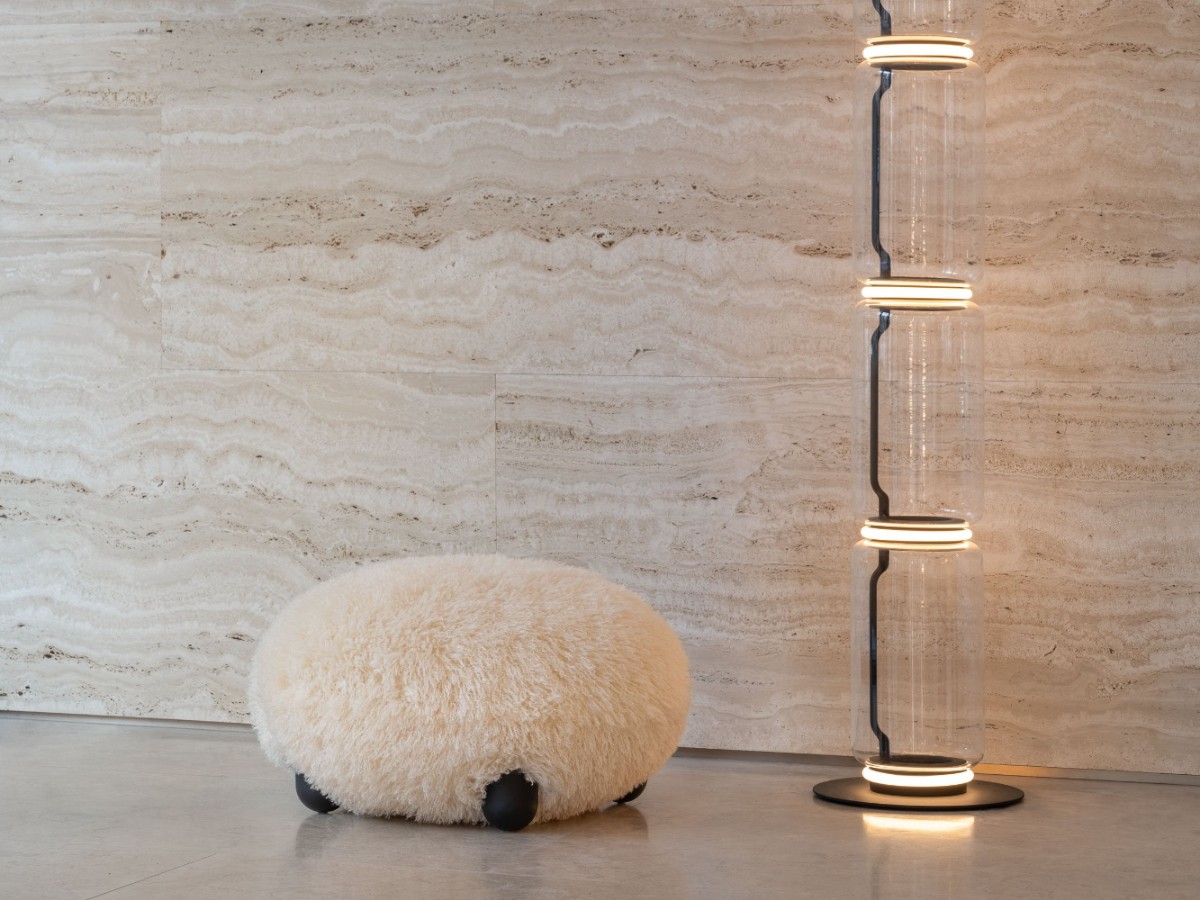 Noom Flock Ottoman Fluffy Edition