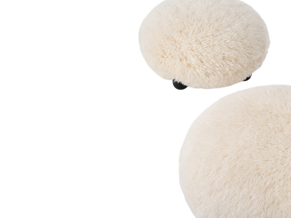Noom Flock Ottoman Fluffy Edition