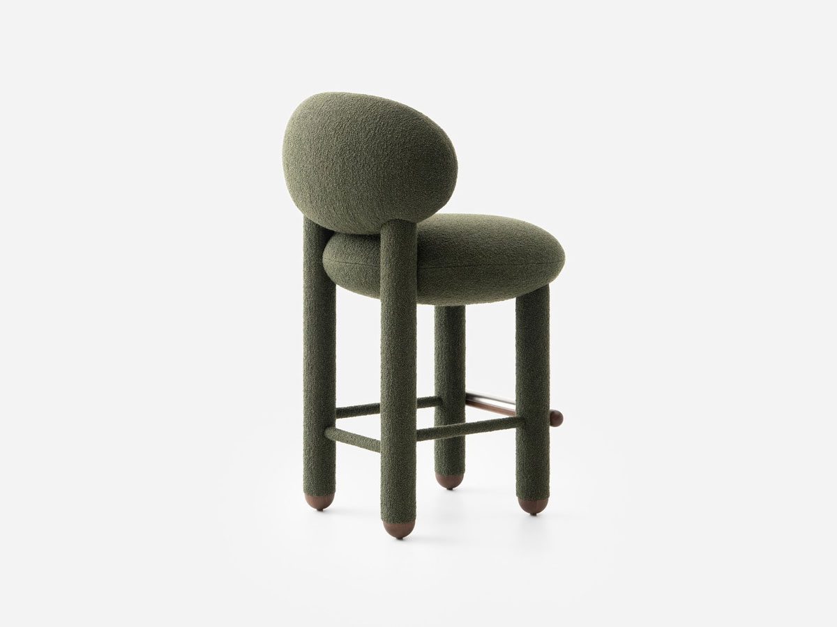 Noom Flock Counter Chair Cs1 H 65 Cm Fully Upholstered