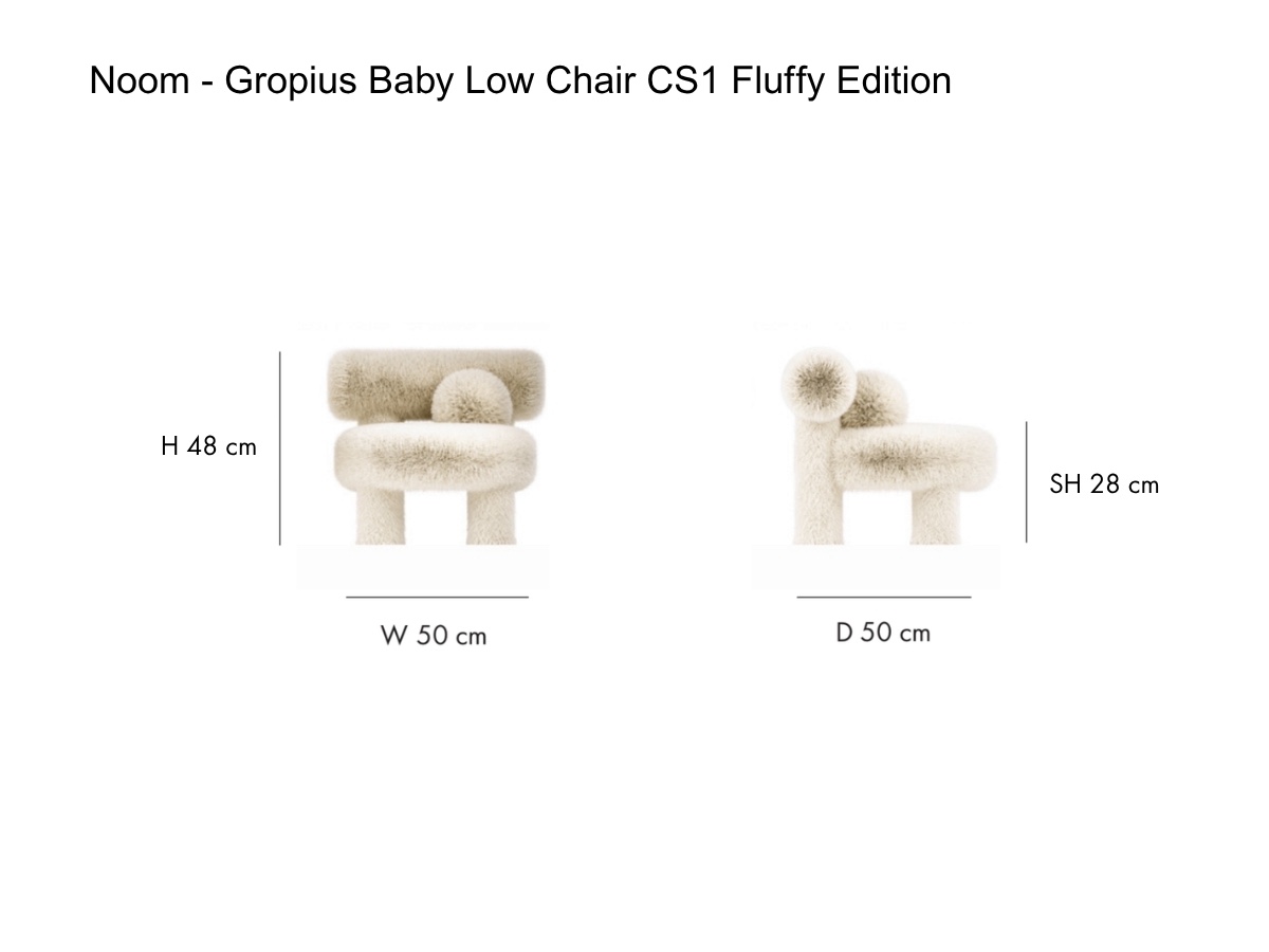 Noom Gropius Baby Low Chair Cs1 Fluffy Edition
