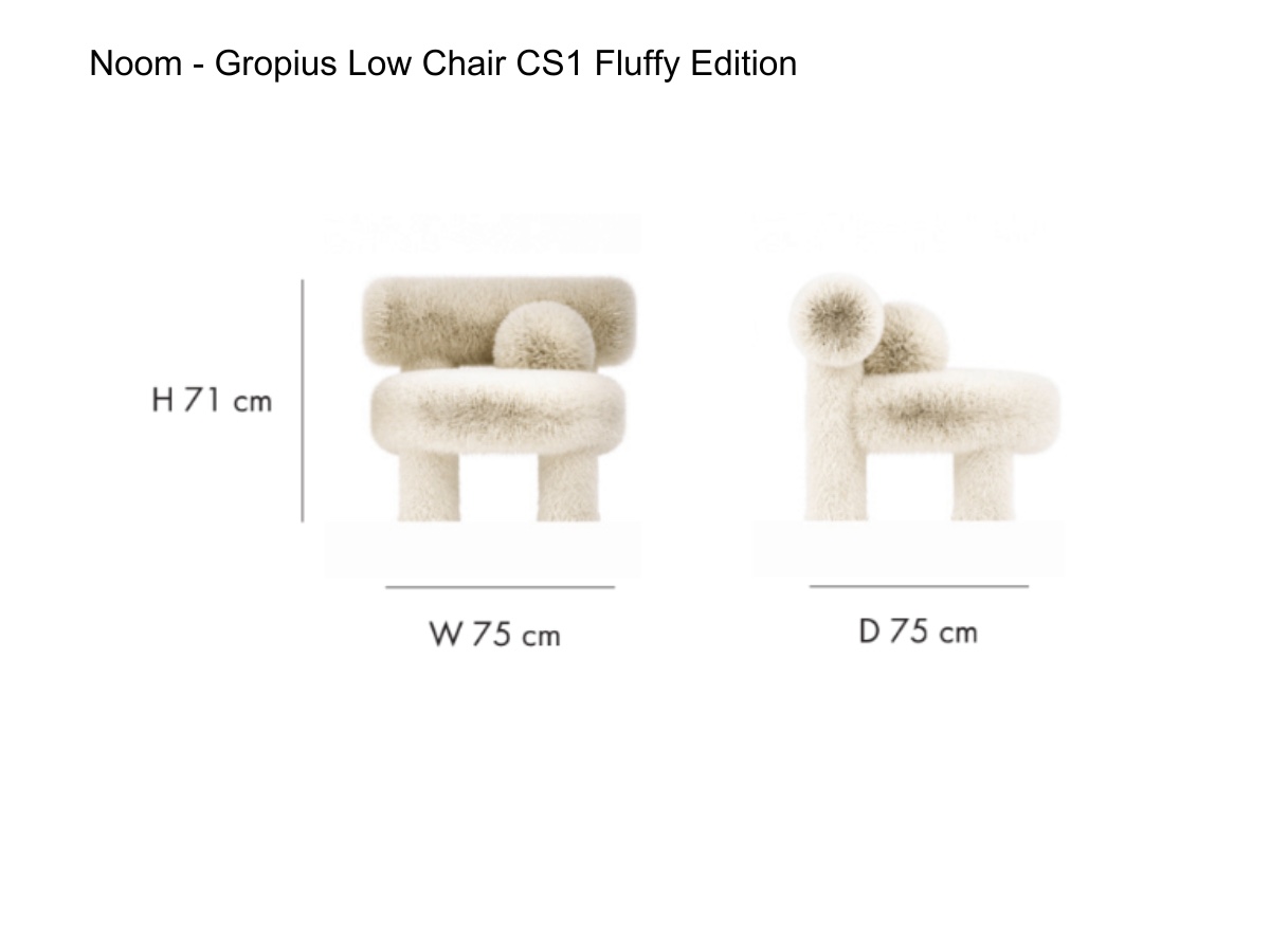 Noom Gropius Low Chair Cs1 Fluffy Edition