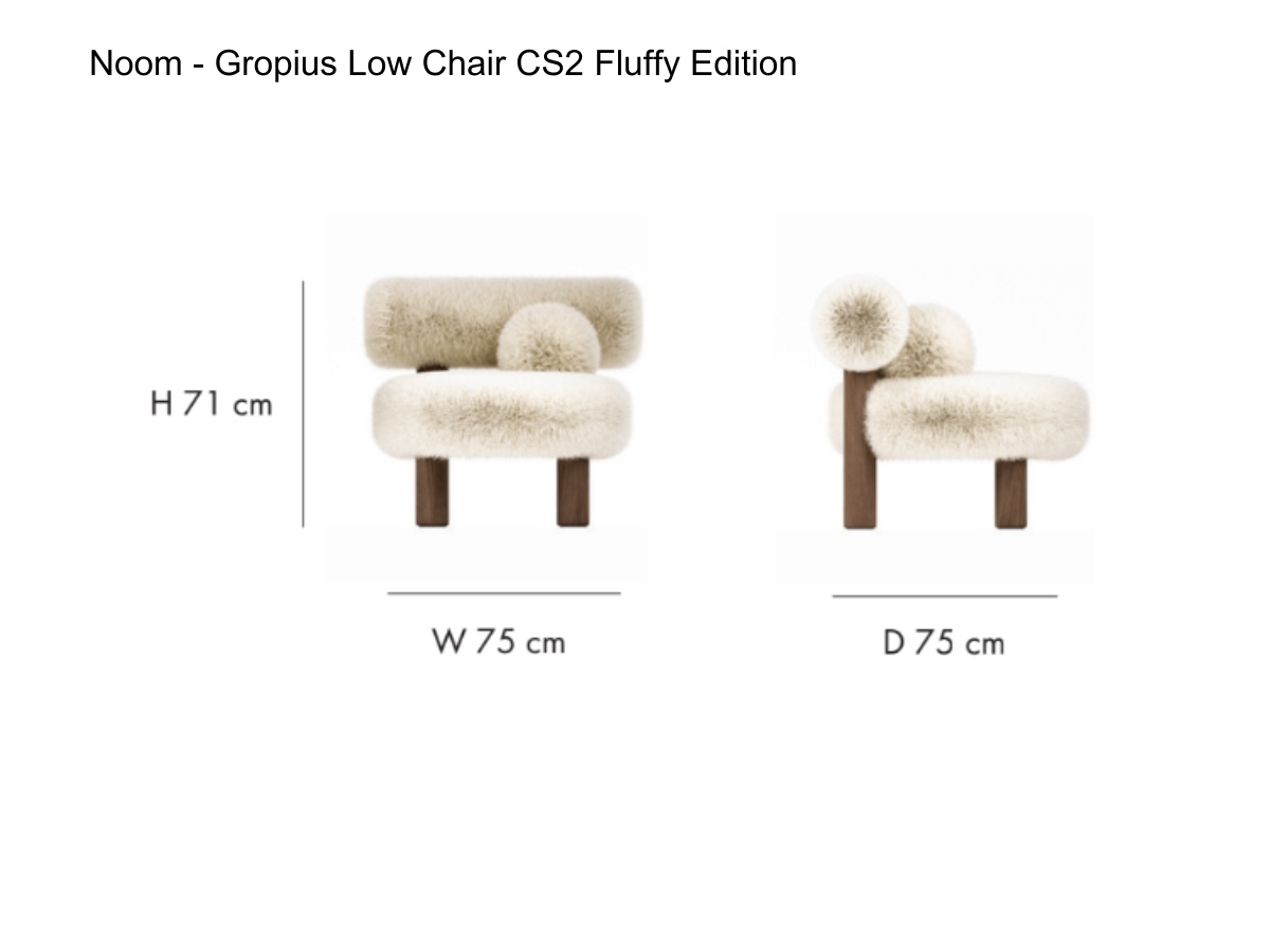 Noom Gropius Low Chair Cs2 Fluffy Edition