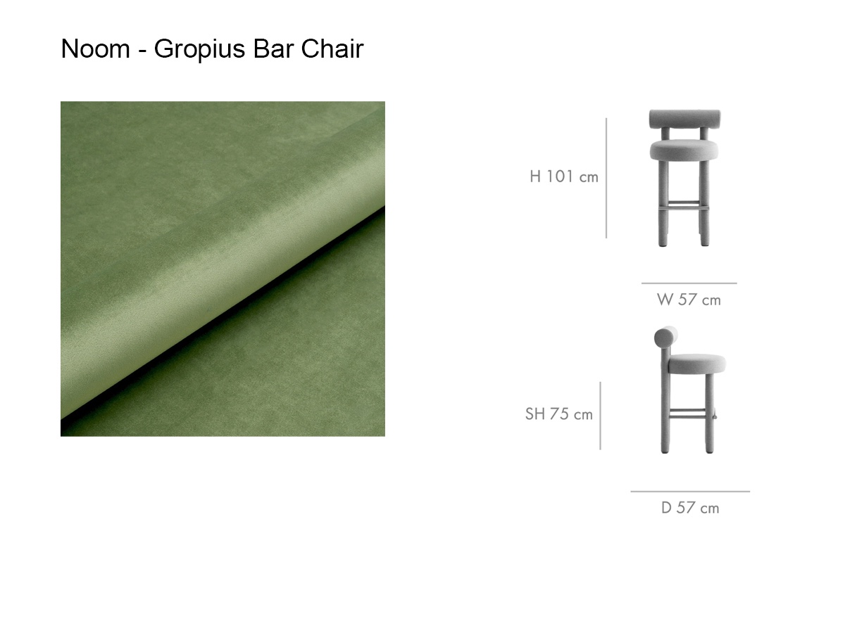Noom Gropius Bar Stool Cs1 Magic Velvet 2243