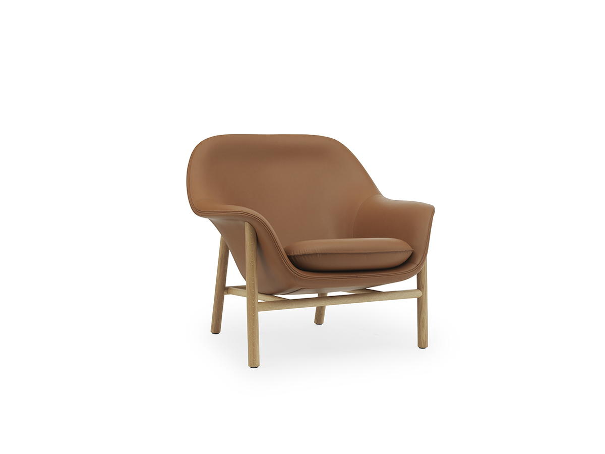 Normann Copenhagen Drape Lounge Chair Low Wood Base