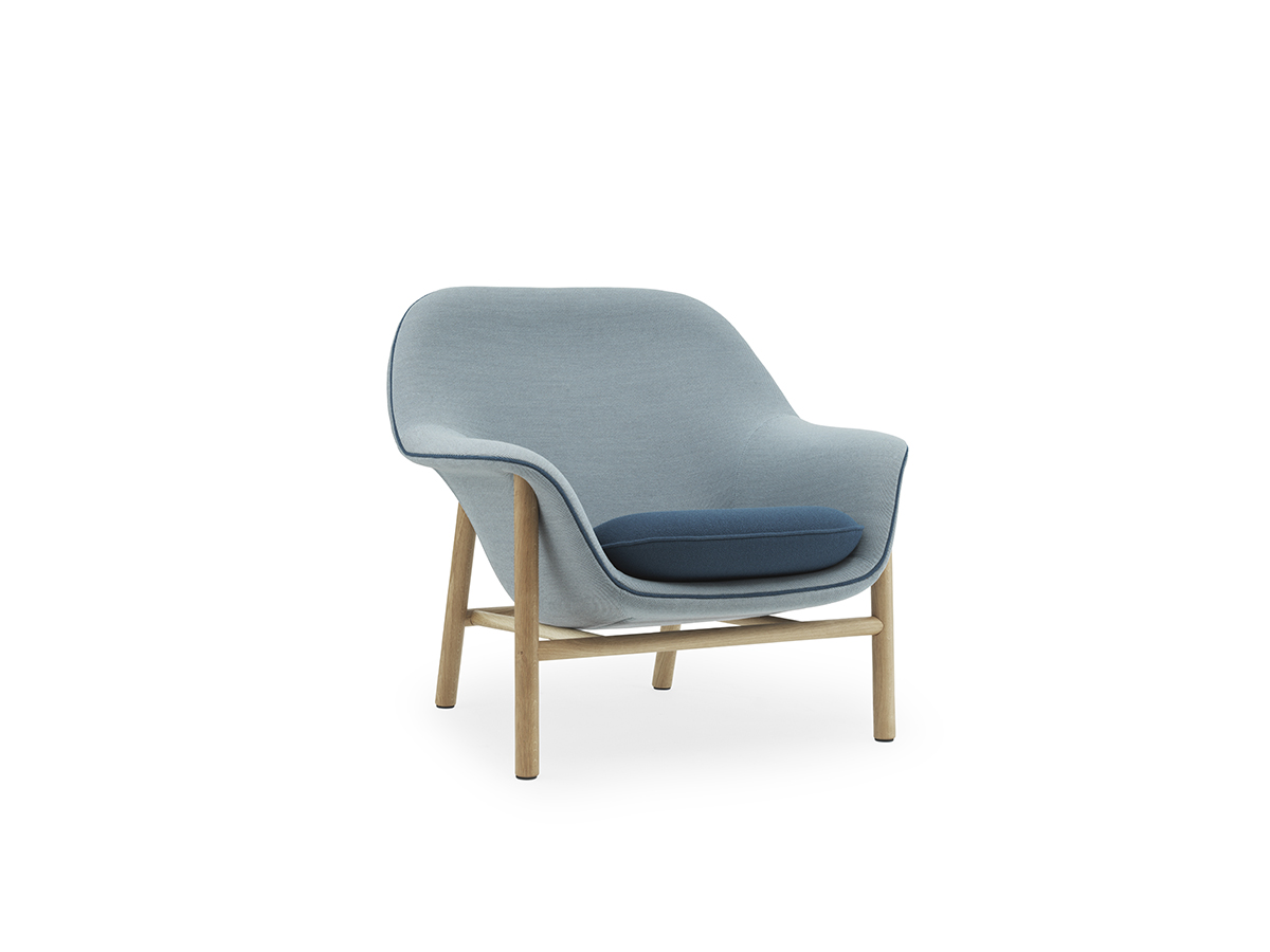 Normann Copenhagen Drape Lounge Chair Low Wood Base