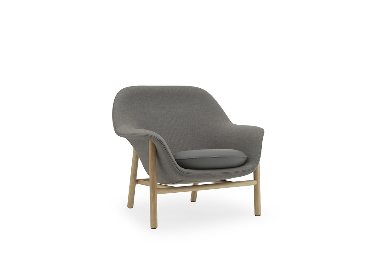 Normann Copenhagen Drape Lounge Chair Low Wood Base
