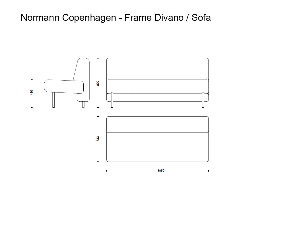 Диван Normann Copenhagen Frame, 165 см