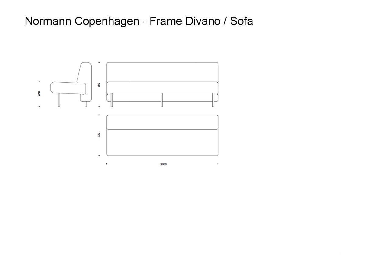 Normann Copenhagen Frame Sofa 200 Cm