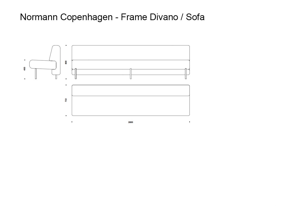 Normann Copenhagen Frame Sofa 280 Cm