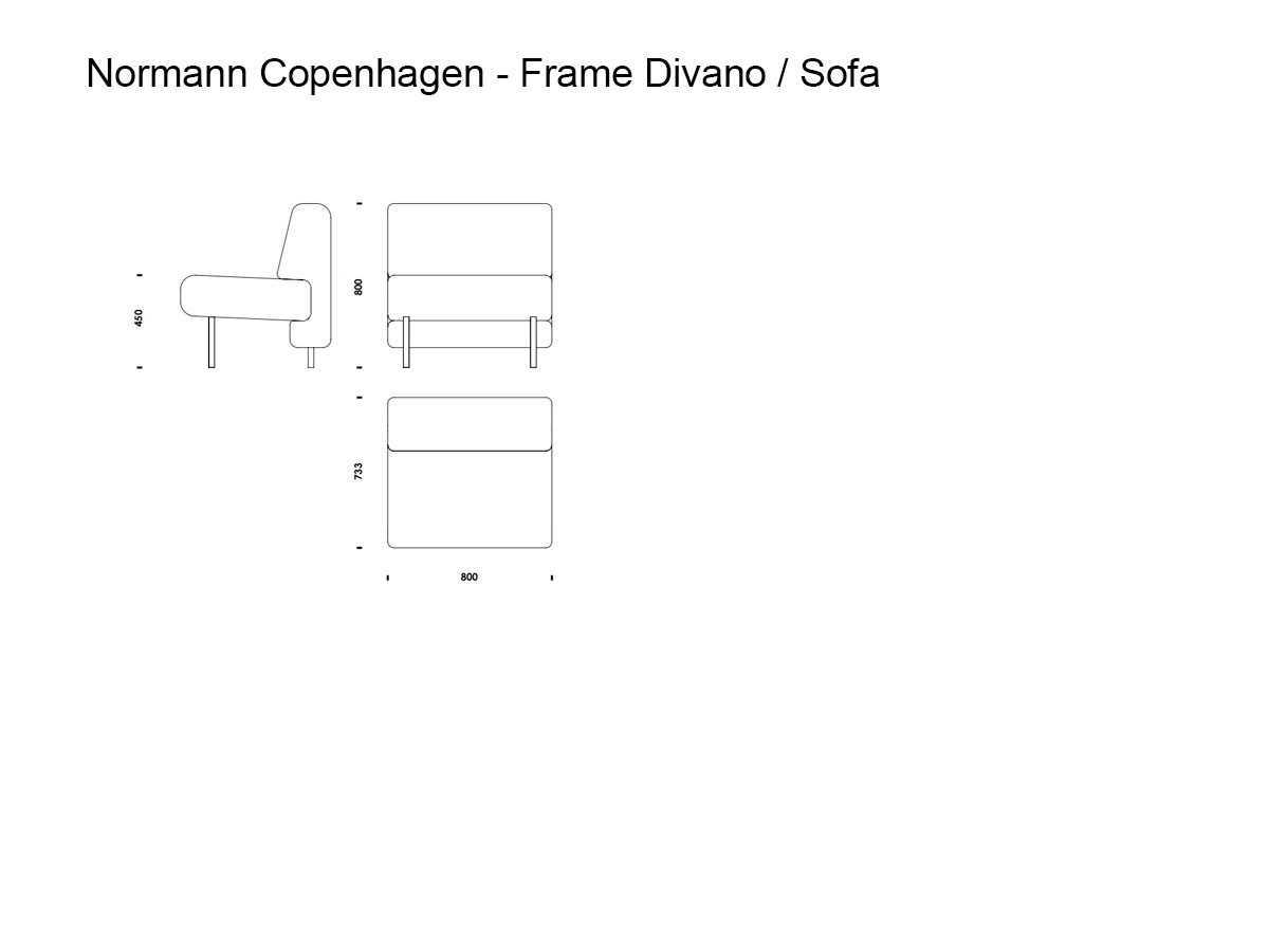 Normann Copenhagen Frame Sofa 80 Cm