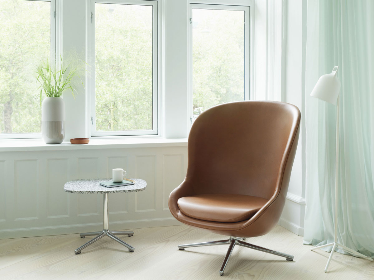 Normann Copenhagen Hyg Lounge Chair High Swivel Alu