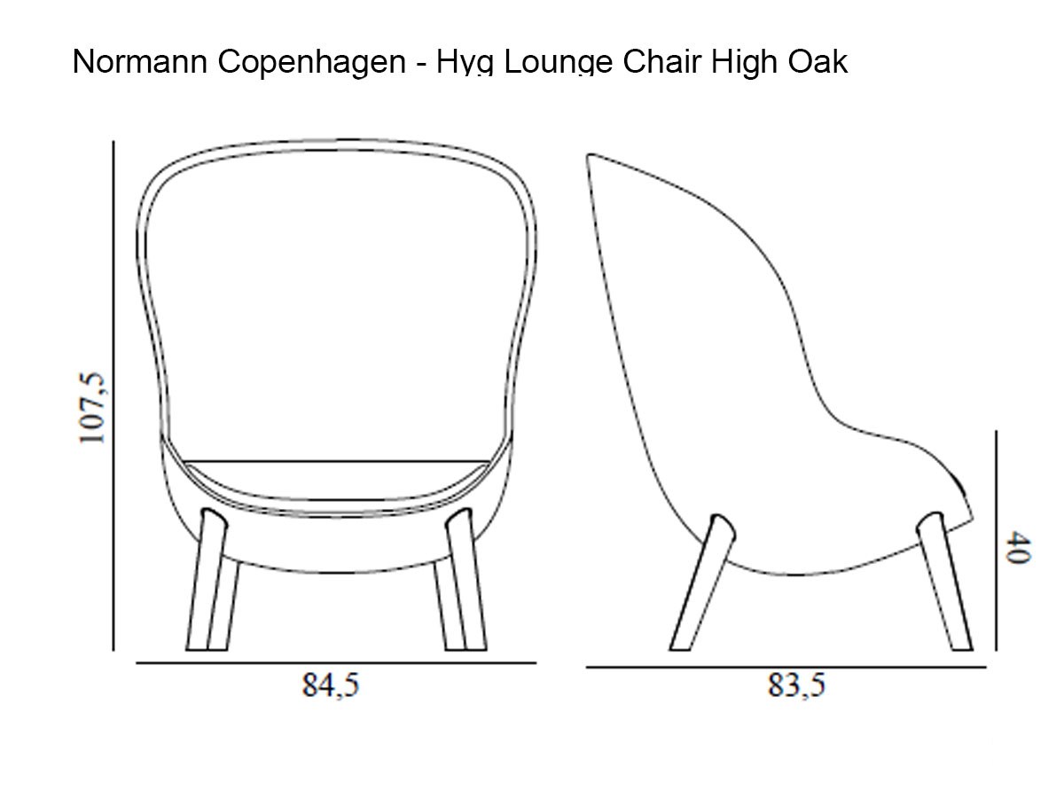 Normann Copenhagen Hyg Lounge Chair High Oak