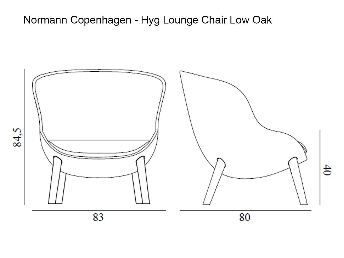 Normann Copenhagen Hyg Lounge Chair Low Oak