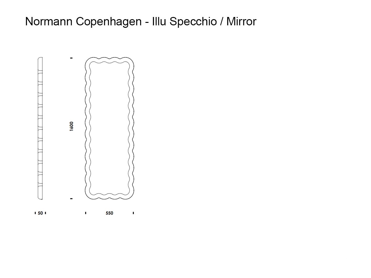 Normann Copenhagen Illu Mirror 160 X 55 Cm
