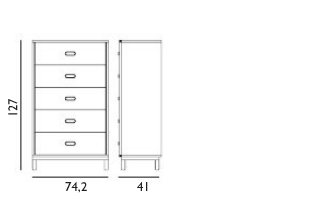 Normann Copenhagen Kabino Dresser W 5 Drawers