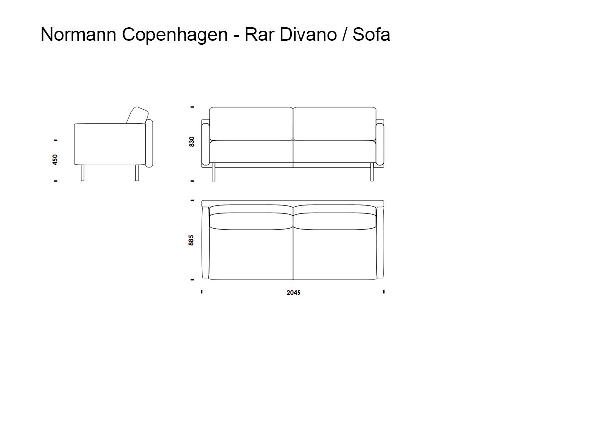 Normann Copenhagen Rar 3 Seater Sofa