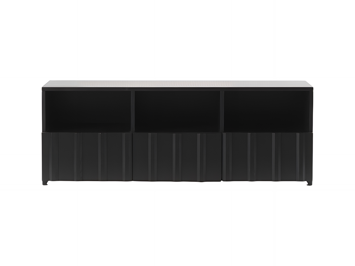 Normann Copenhagen Rib Low Sideboard Hybrid Soft Black