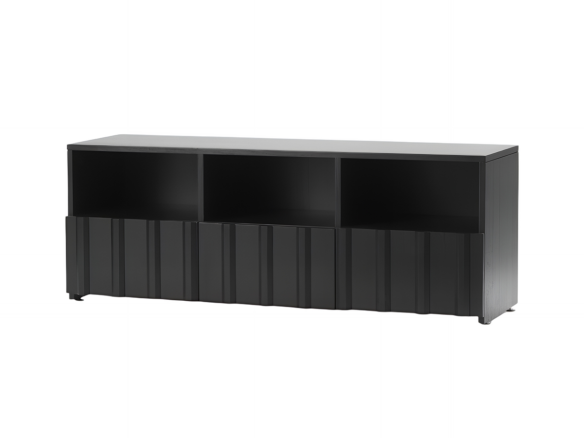 Normann Copenhagen Rib Low Sideboard Hybrid Soft Black