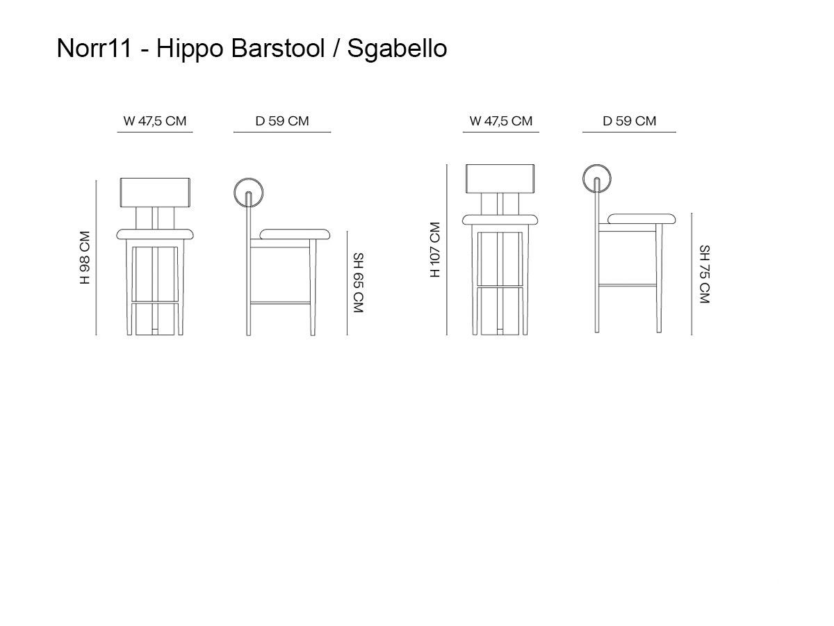 NORR11 Hippo Barstool