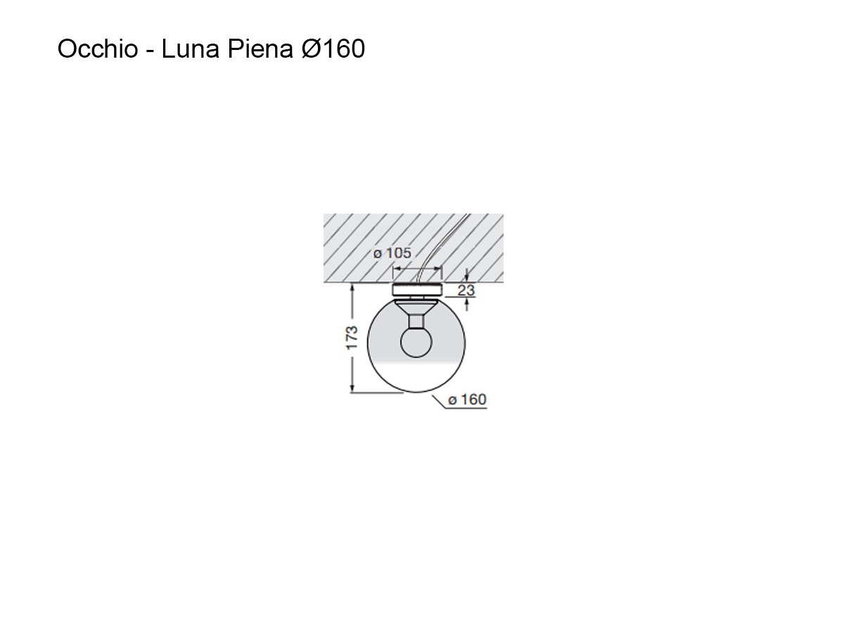 Occhio Luna Piena Up O160 Ceiling Lamp