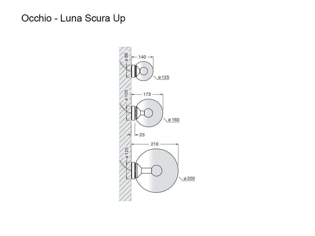Occhio Luna Scura Up O200 Wall Lamp