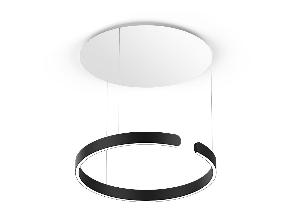 Occhio Mito Suspended 60 Var Up Suspension Lamp Matt Blackmatt White