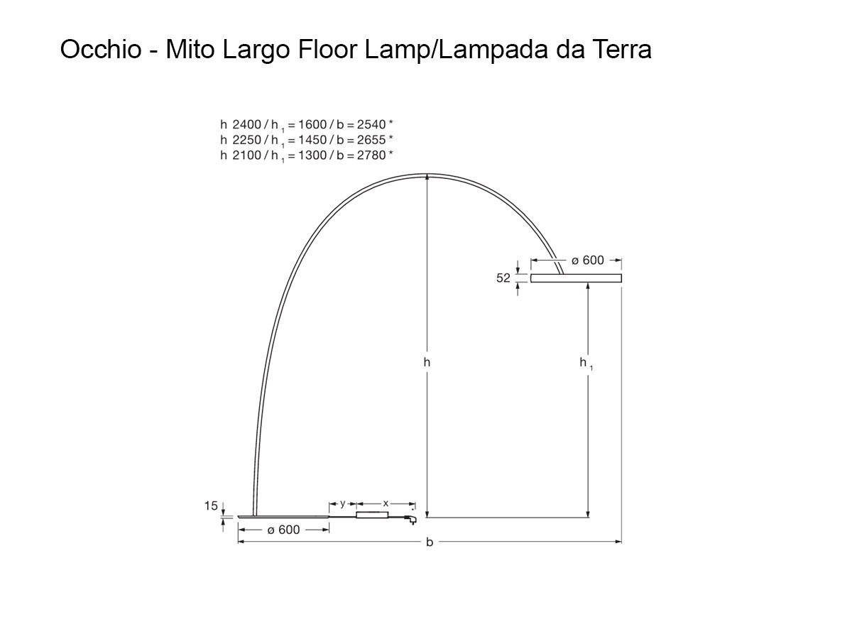 Occhio Mito Largo Floor Lamp Black